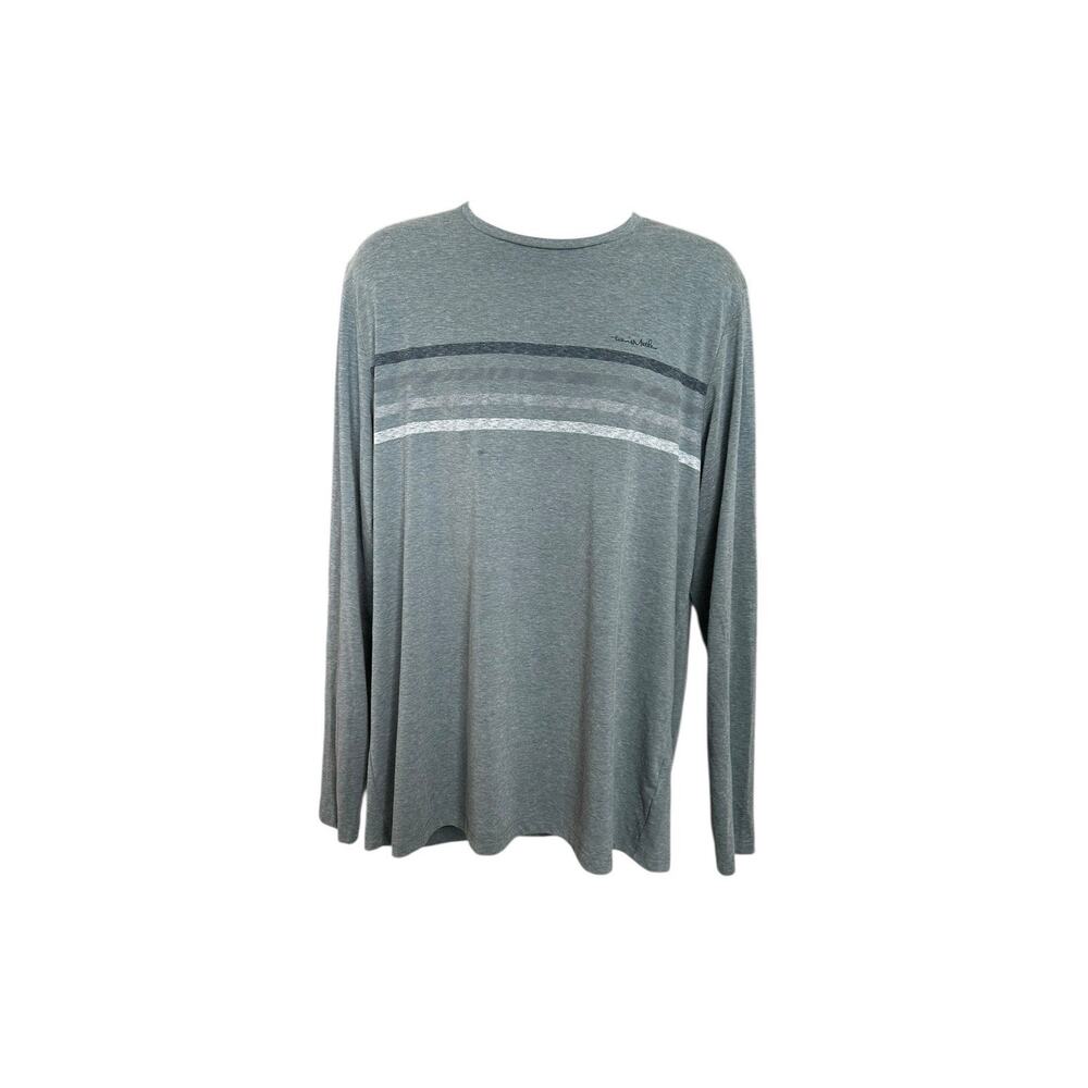 Travis Mathew Men's Striped Long Sleeve Pima Cotton Soft Blue T-shirt Size XXL - Picture 2 of 7